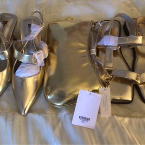 Elegant Gold Women's Heels and Clutch Set
